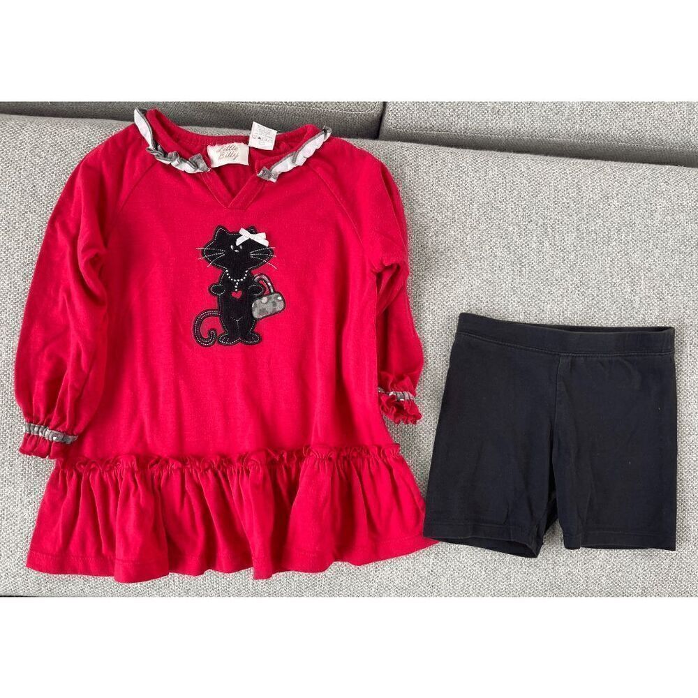 Old Navy Bike Shorts, Little Bitty Cat Shirt  3T